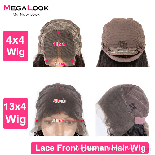 Wholesale Indian Unprocessed Raw Remy Lace Frontal Wig, Virgin Cuticle Aligned Peruvian Human Hair Front Lace Front Wigs